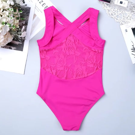 Sleeveless Lace leotard for girls