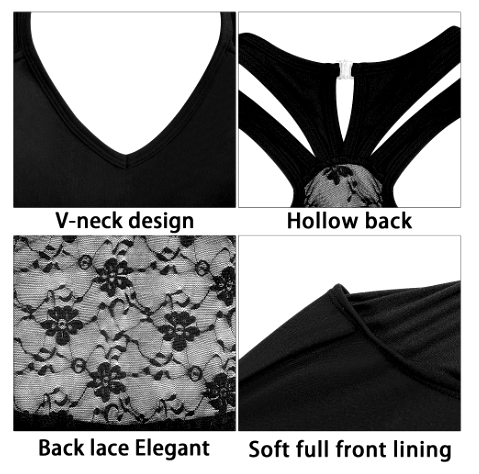 Elegant Back Lace Leotard - Comfortable and Versatile Dancewear